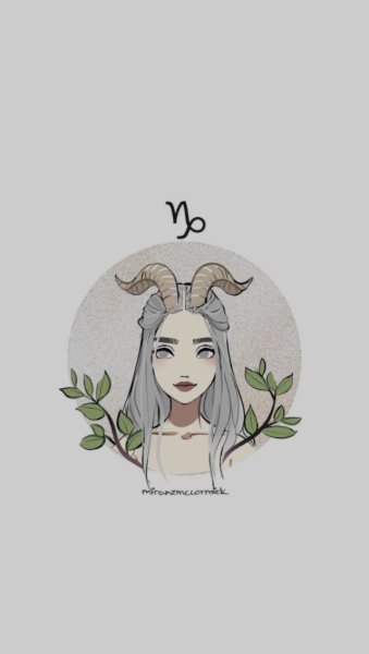 Нарисованная девушка Козерог