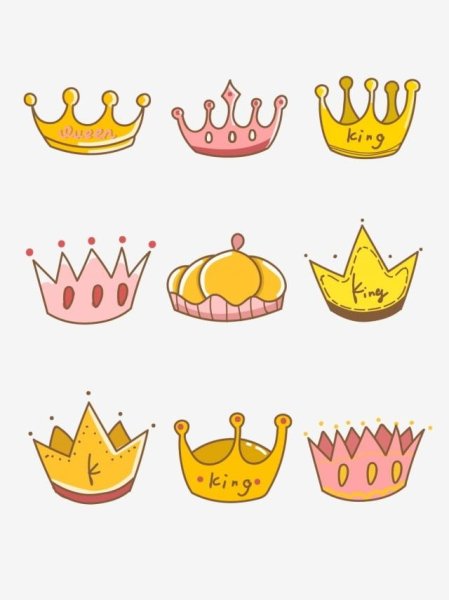 Короны мультяшные