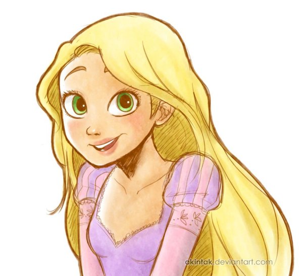 Срисовки Дисней Рапунцель