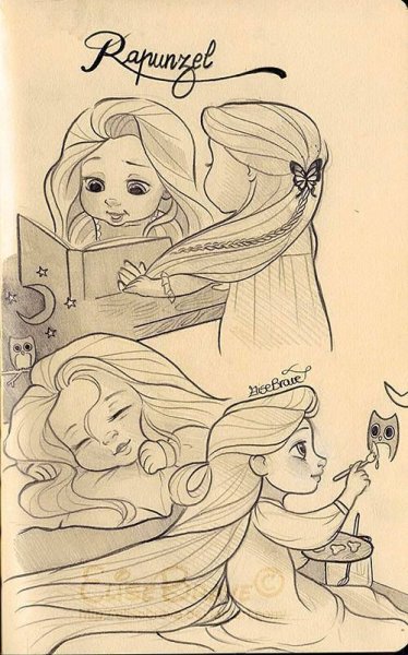 Принцессы Дисней Наброски