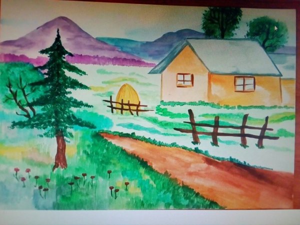 Рисунок на тему родной край