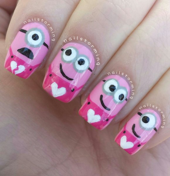 Мордочки на ногтях