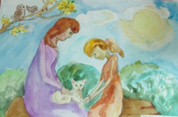 Оригинальный рисунок мамы