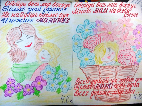 Конкурс рисунков моя мама