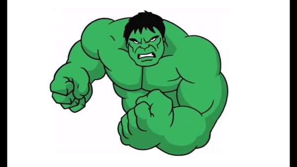 Рисунок Халка легко