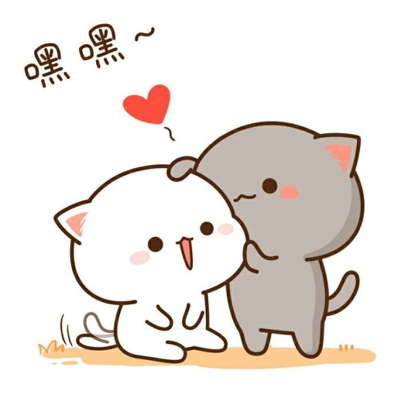 Кавайные котики пара