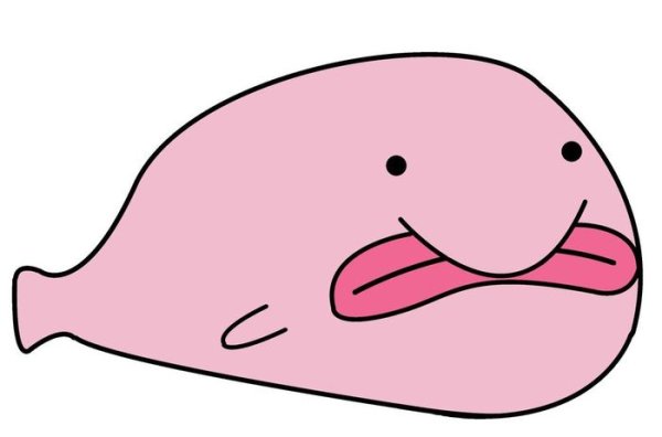 Рыба капля мультяшная