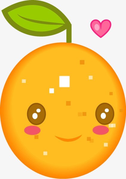 Милые фрукты апельсин