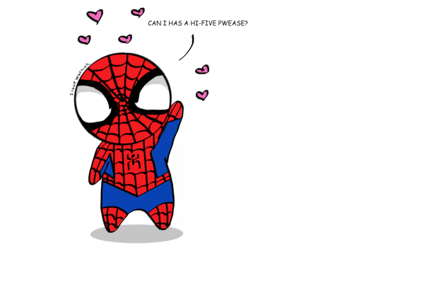 Человек паук маленький рисунок