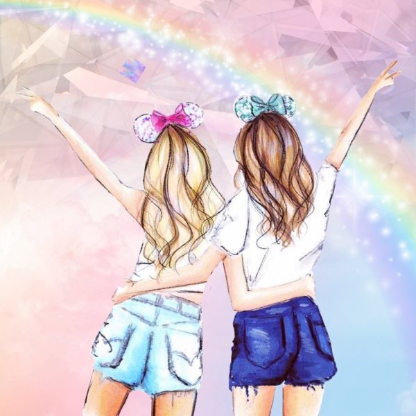 Подруги рисунок