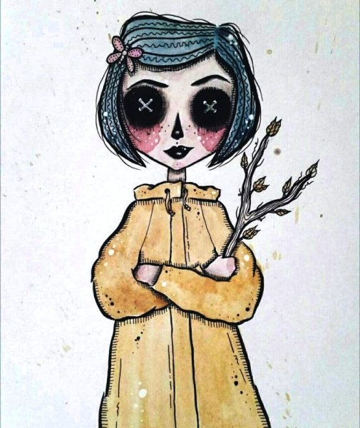 Кошмар перед Рождеством Джек и Салли зарисовка Тима Бёртона