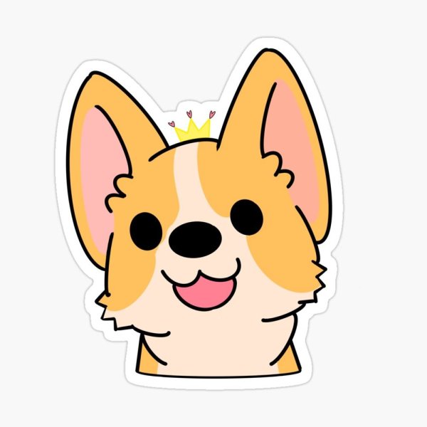 Корги Каваи Стикеры