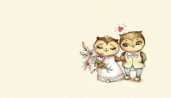 Влюбленные мультяшные панды