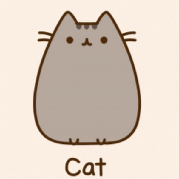 Серый кот мультяшный