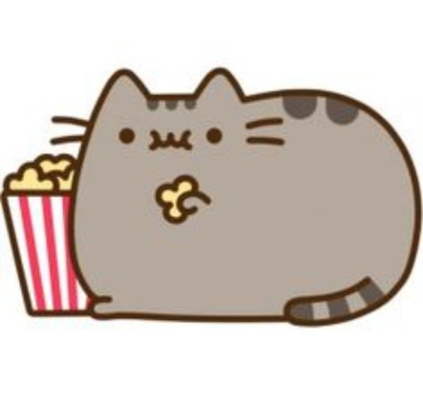 Котик Пушин с пончиком