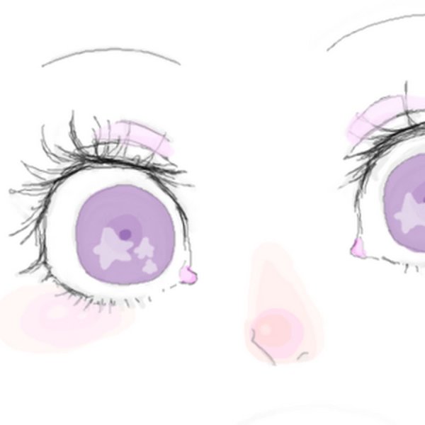 Глаз карандашами цветными лёгкие