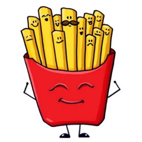 Милая картошка фри с глазками