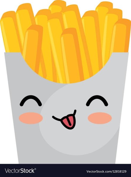 Кавайная еда картошка фри
