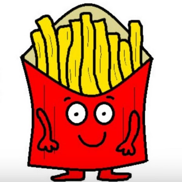 Картофель фри для срисовки