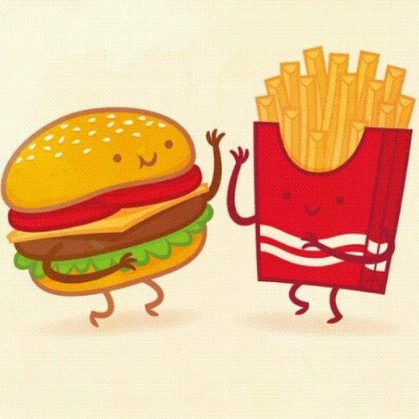 Фастфуд рисование милые