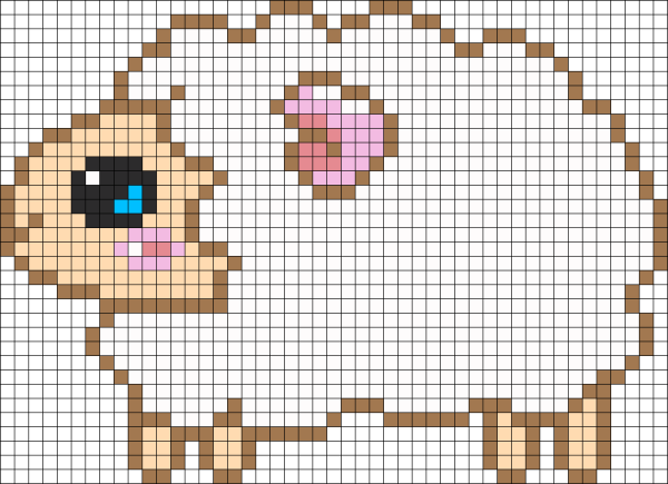 Рисование по клеточкам Единорог