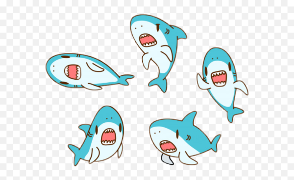 Наклейки акулы милые