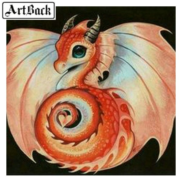 Дракончики цветными карандашами