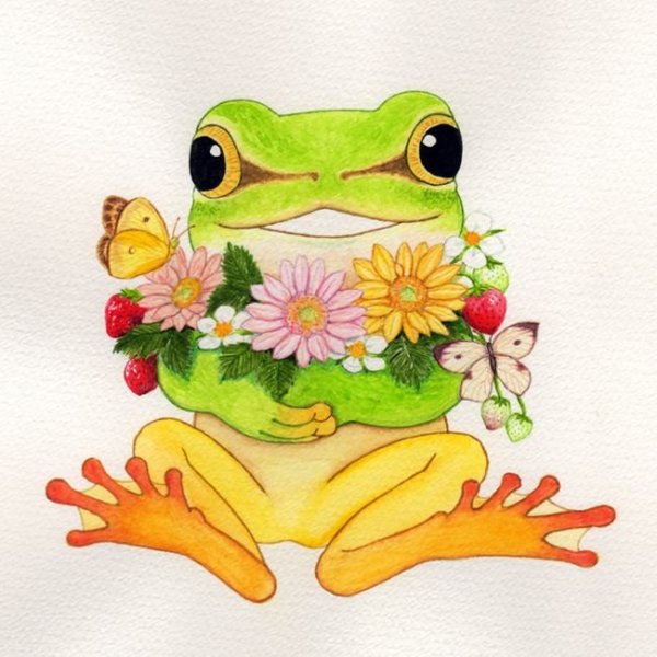 Жабки милые нарисованные