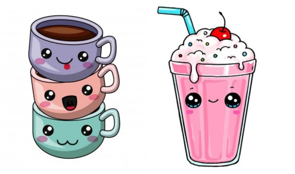 Рисунки для срисовки с чаем