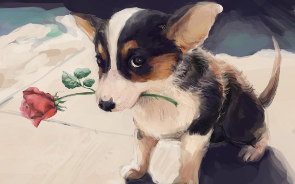 Собачка арт