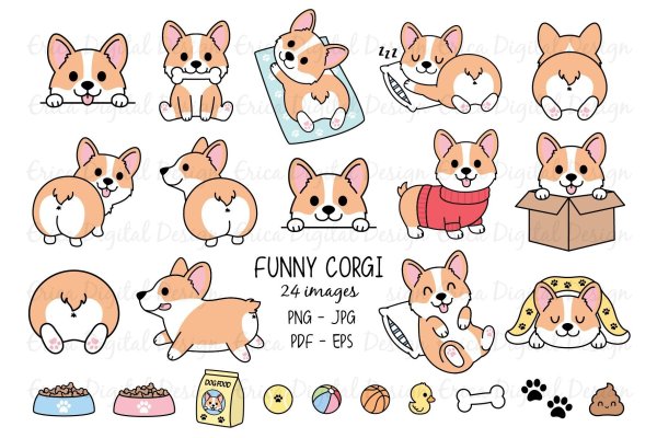 Наклейки собачки милые