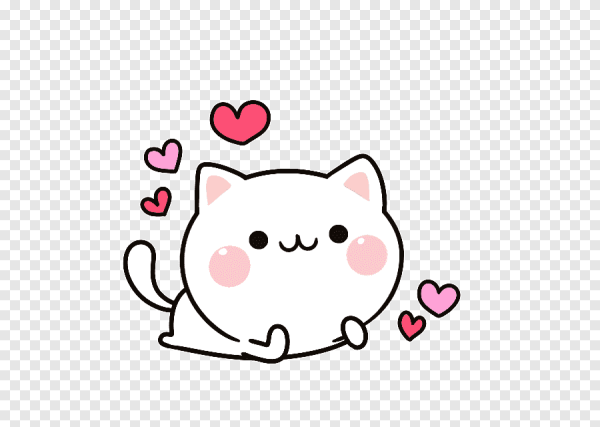 Няшный котик с сердечком