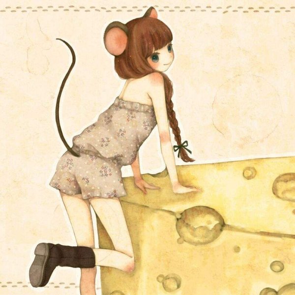 Аниме девочка мышка