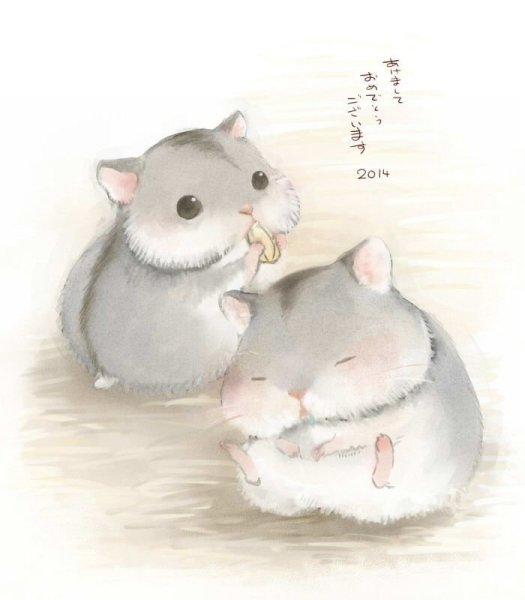 Милые мультяшные хомячки