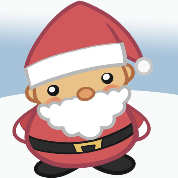 Милый мультяшный дед Мороз