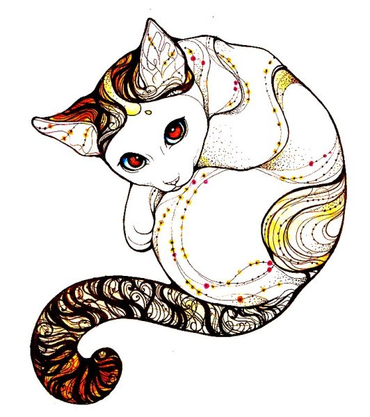 Стили рисования кошек