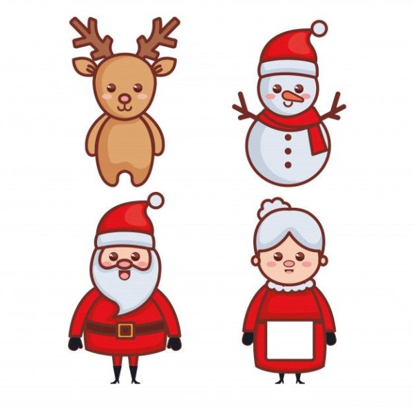 Милые рисуночки Деда Мороза