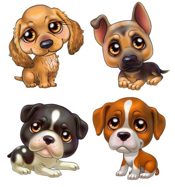 Милая мультяшная собачка