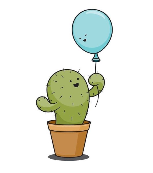 Стикеры Кактус с глазками