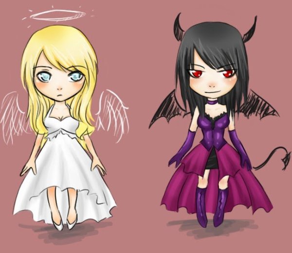 Аниме Чиби ангел и демон