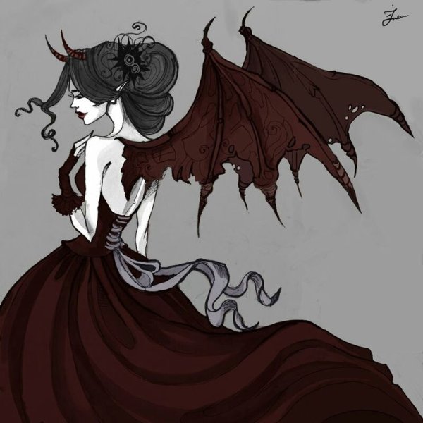 Девушка демон мультяшная