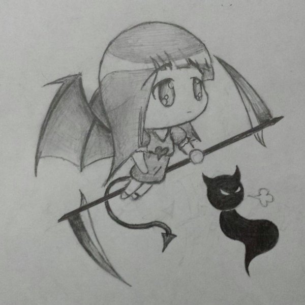 Милые демоны для срисо