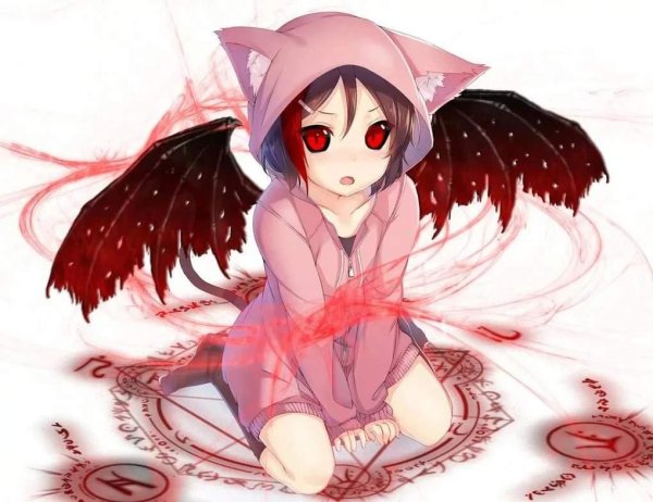 Аниме тян неко демон