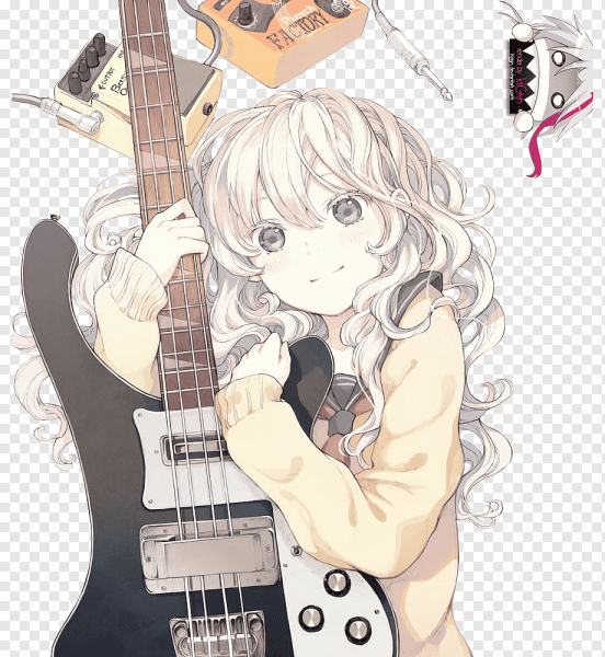 Аниме девушка с кудрявыми волосами