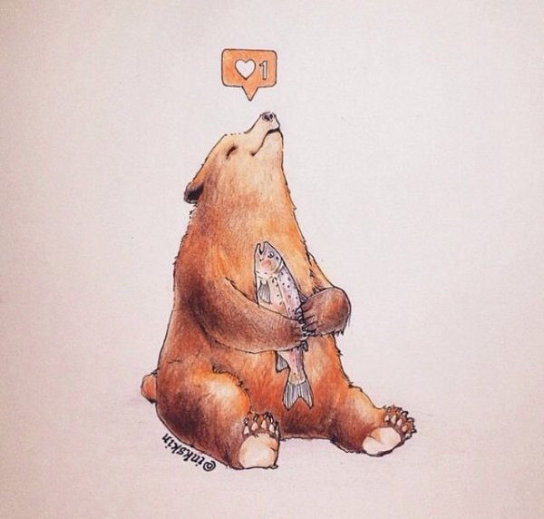 Медведь милый арт