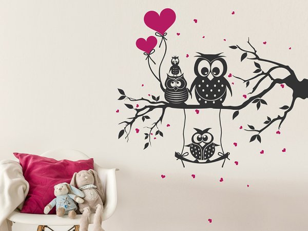 Трафареты для стен под покраску Совы