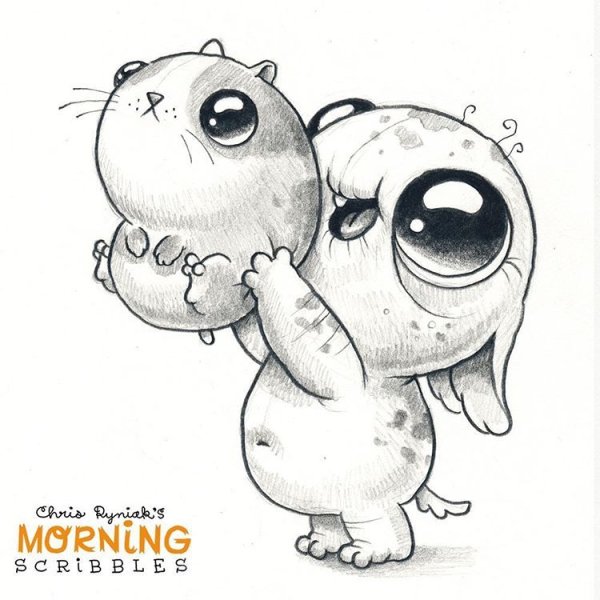 Милые монстрики для срисовки