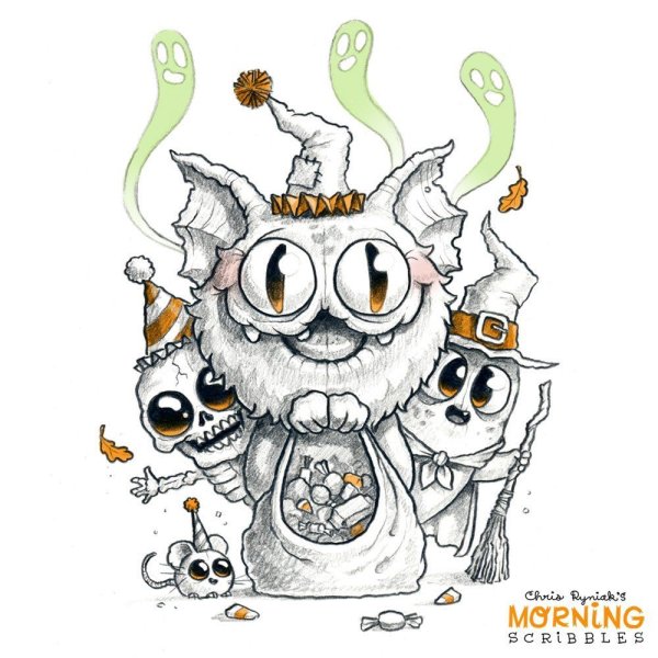 Милые монстрики для Хэллоуина