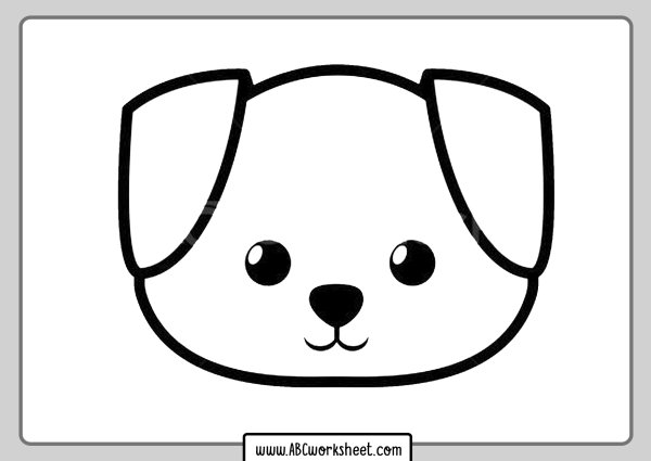 Мордочка собаки для срисовки