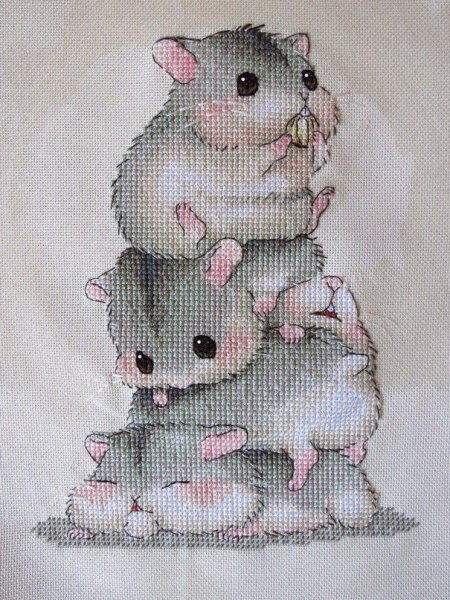 Вышивка хомяка крестиком